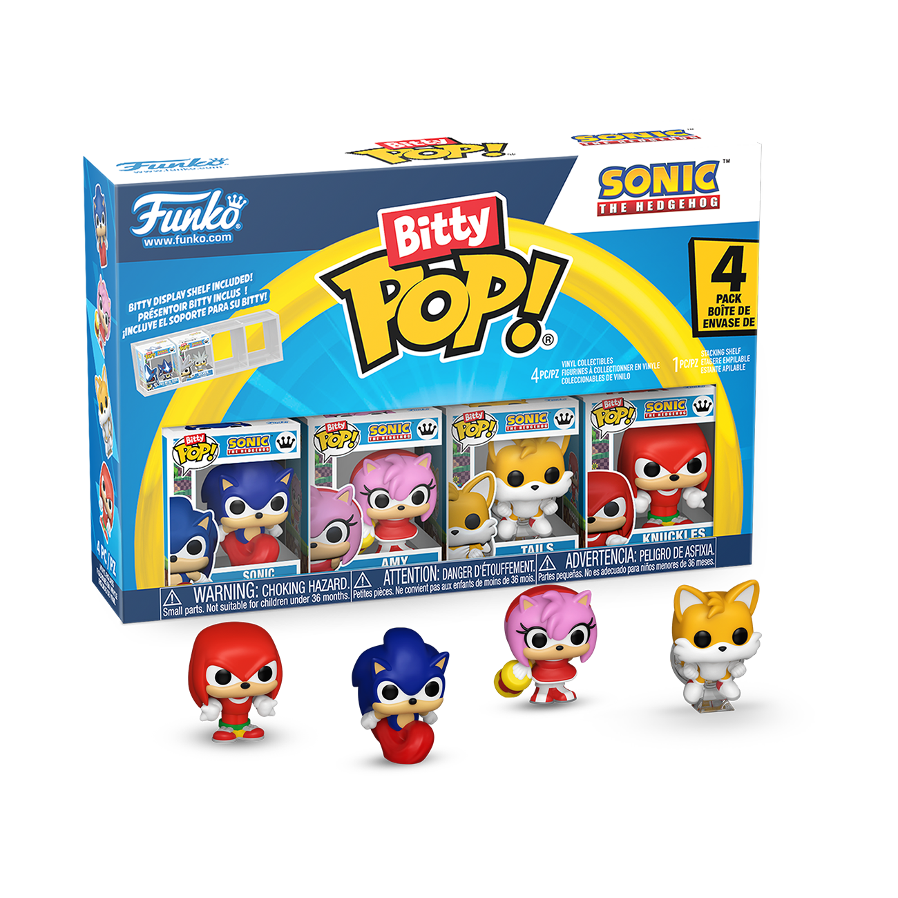 Funko Bitty Pop! 4 Pack: Sonic The Hedgehog - Sonic, Amy, Tails, Knuckles